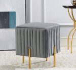 Chaise moderne, élégante, multi-usages, facile à déplacer, en fer et tissu de qualité, coussin doux pour confort, facile à nettoyer.