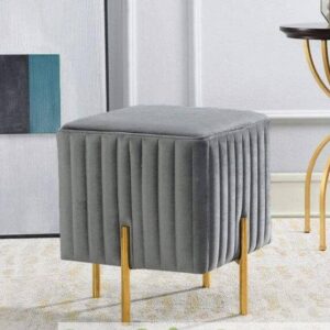 Chaise moderne, élégante, multi-usages, facile à déplacer, en fer et tissu de qualité, coussin doux pour confort, facile à nettoyer.