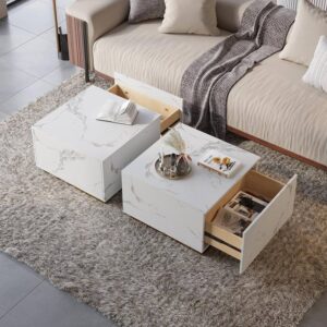 CARRÉ DUO - 2 tables basses carrées